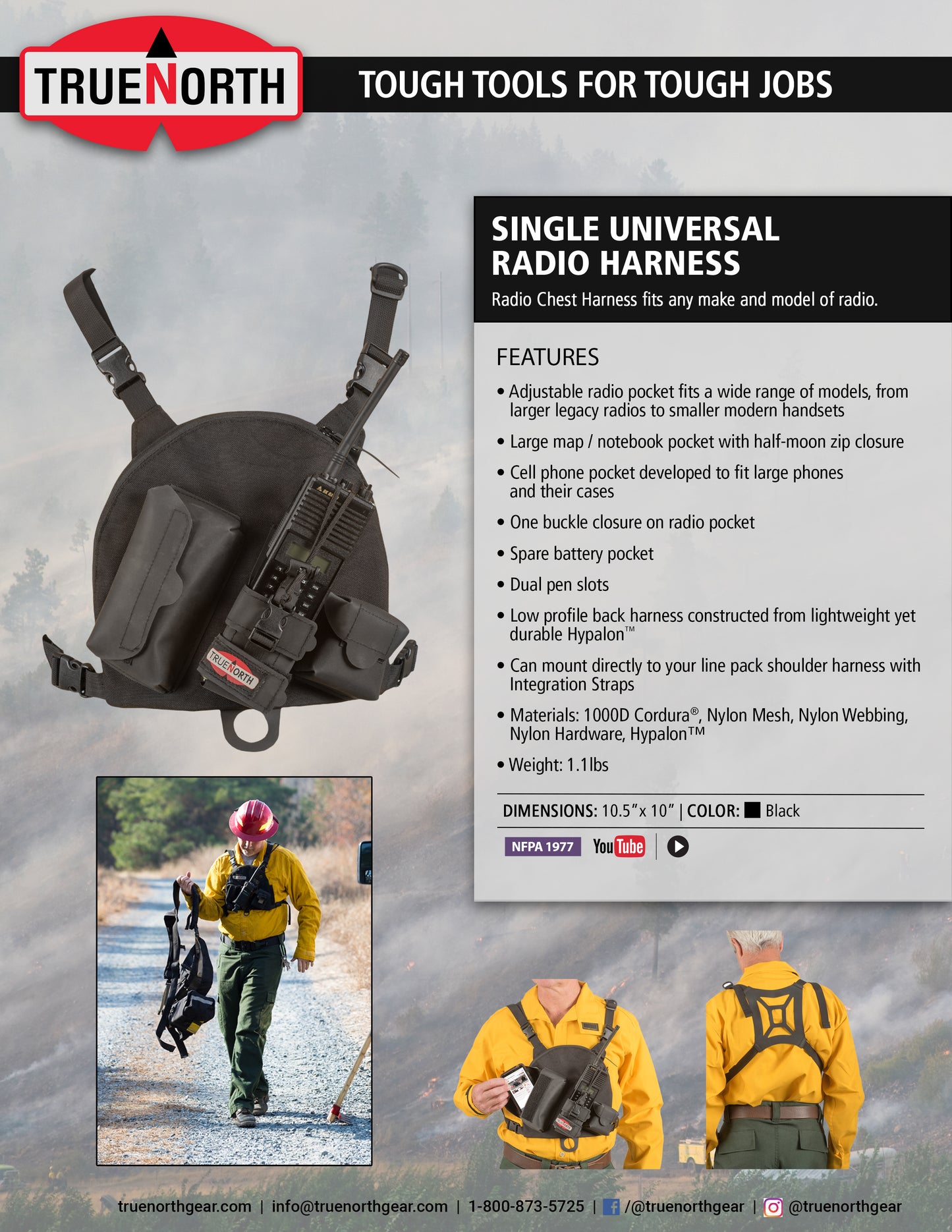 True North Single Universal Radio Harness